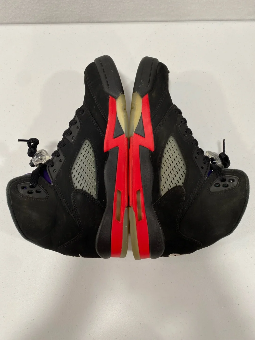 Nike Air Jordan 5 Retro GS Top 3 Black Metallic Grape Fire Red CZ2989-001 Sz 7Y